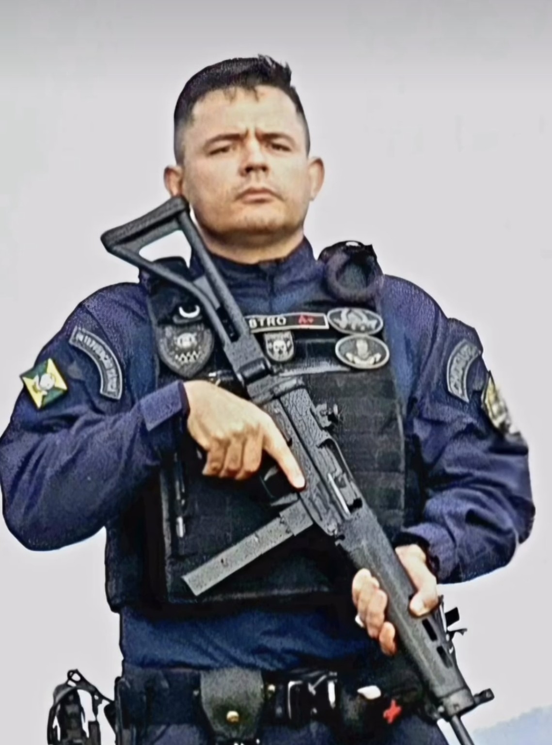 Foto original de Castro, instrutor de armamento e cursos operacionais